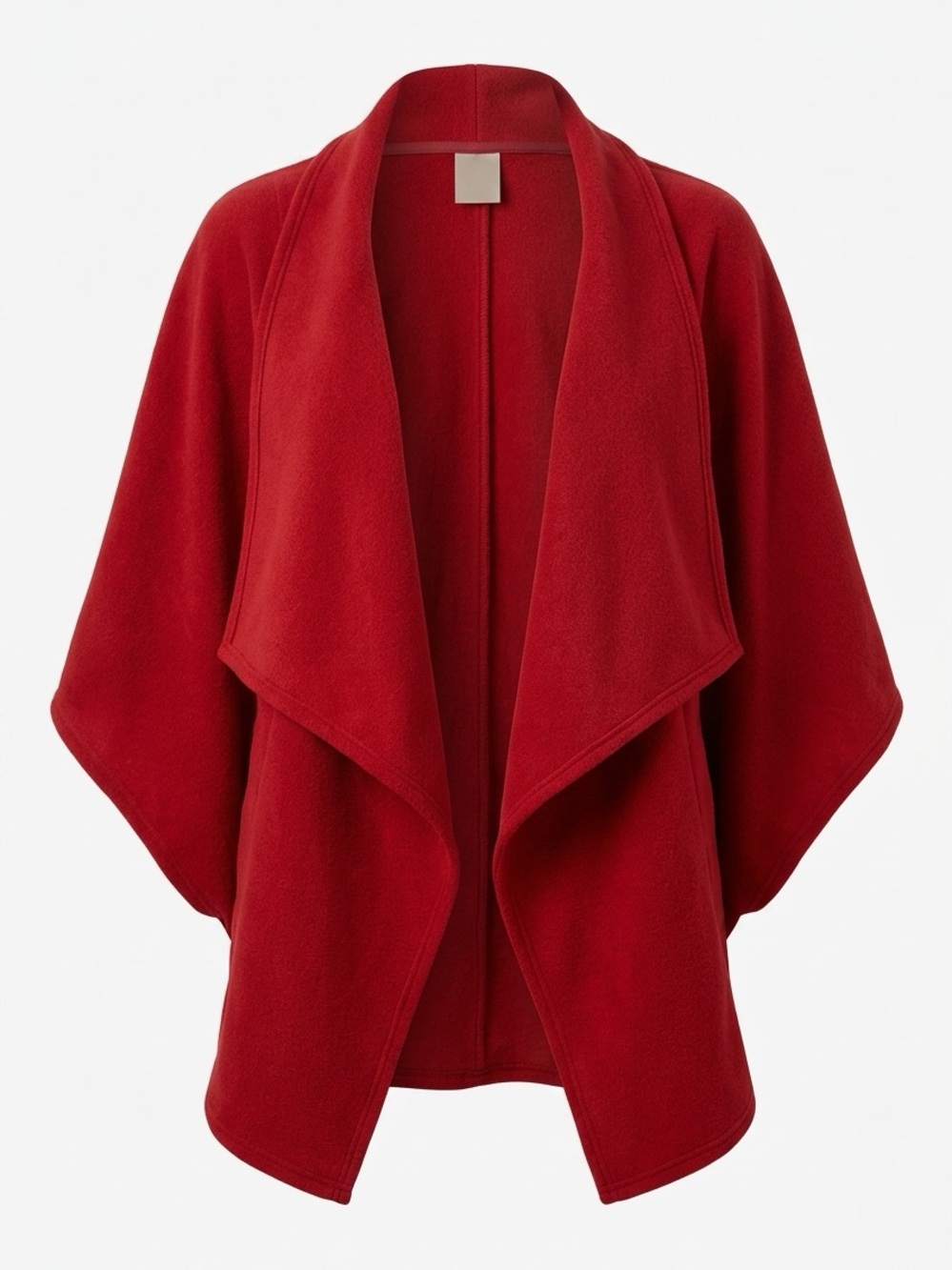 The Shawl Vest-Draped Open Front Women's Wrap- Red